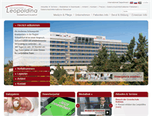 Tablet Screenshot of leopoldina-krankenhaus.com